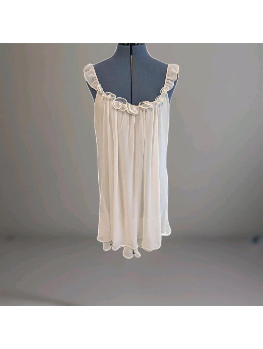 Oscar De La Renta Pink Label Blouse Top Extra Large Womens White Flower Accent